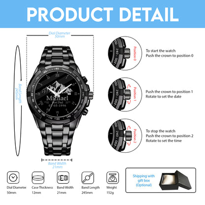 Father's Day Gift For Dad Best Dad Silver Mountain Limited Edition Watch