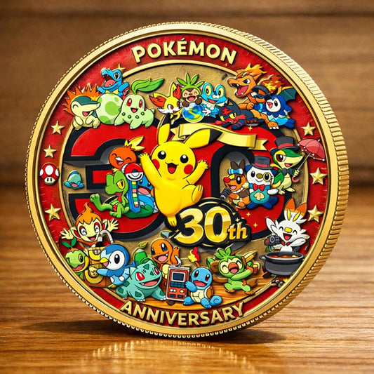 Anime Poke 30th Anniversary Custom Printed Coin