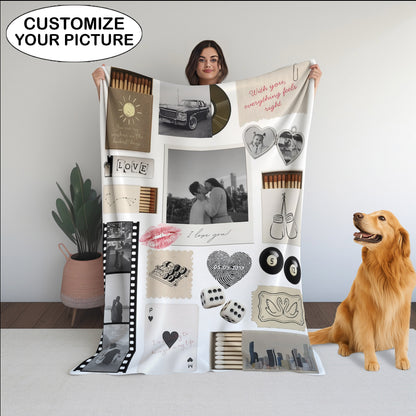 Nostalgia Couple Love Story Matchbook Collage Dopamine Decor - Personalized Poster - Heartfelt Valentine, Anniversary Gift For Him, For Her