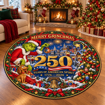 Christmas Grinch 250th USA Anniversary Custom Floor Mat