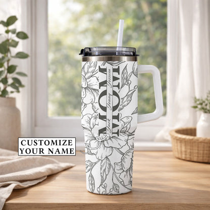 Mom With Kids Names - Personalized 40oz Tumbler