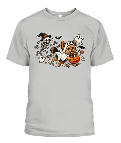 Halloween Custom Dog Breed & Skeleton Printed Graphic Sweatshirt T-Shirt