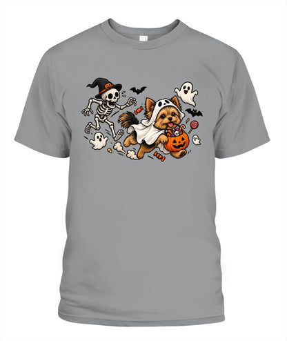 Halloween Custom Dog Breed & Skeleton Printed Graphic Sweatshirt T-Shirt