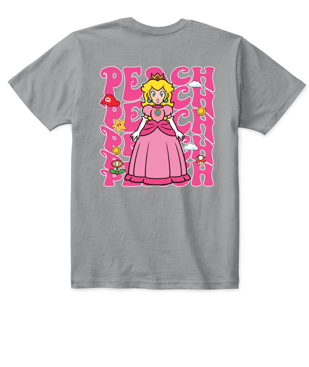 Classic Mario Princess Peach 2-Side Printed Graphic Shirt