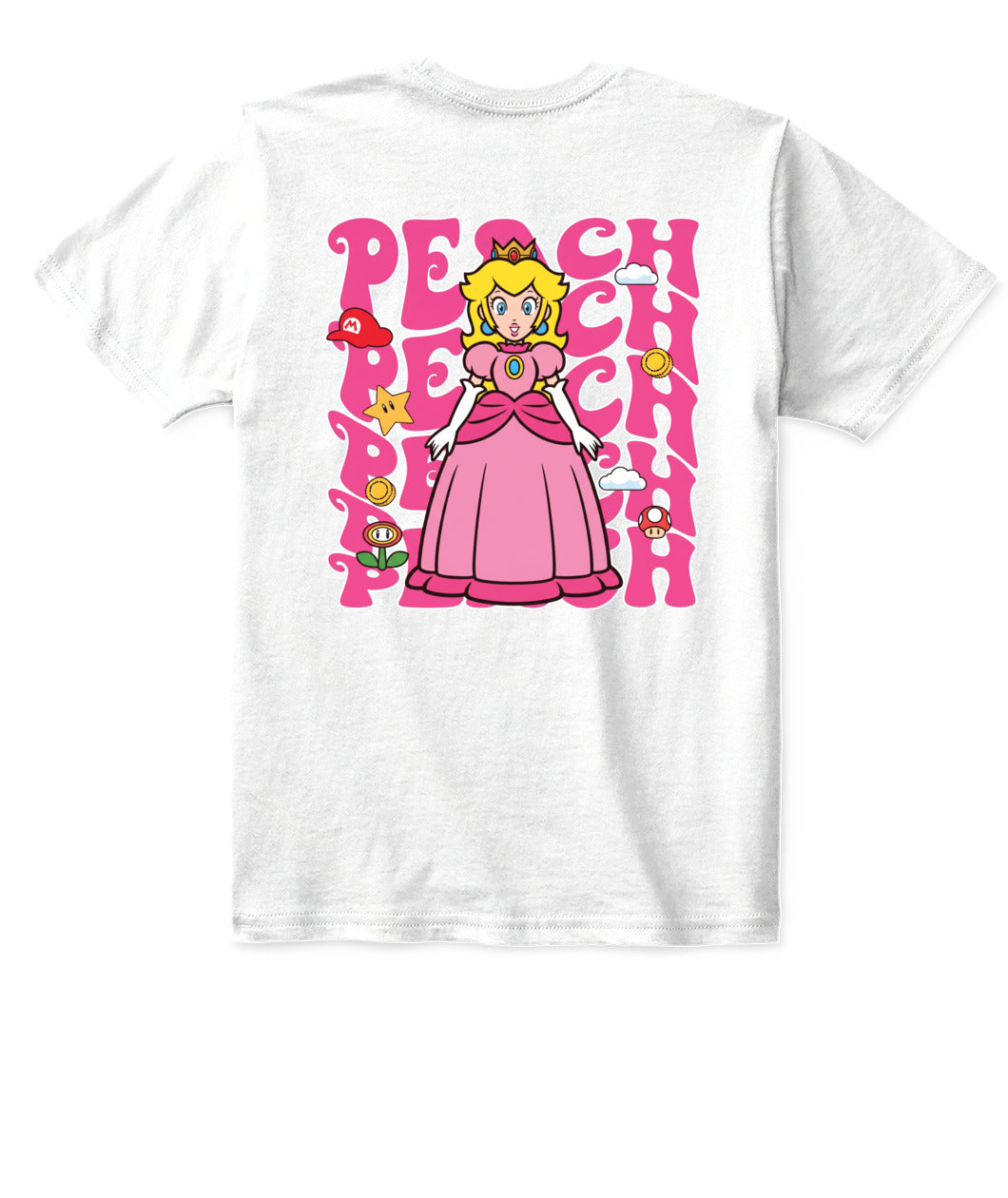 Classic Mario Princess Peach 2-Side Printed Graphic Shirt