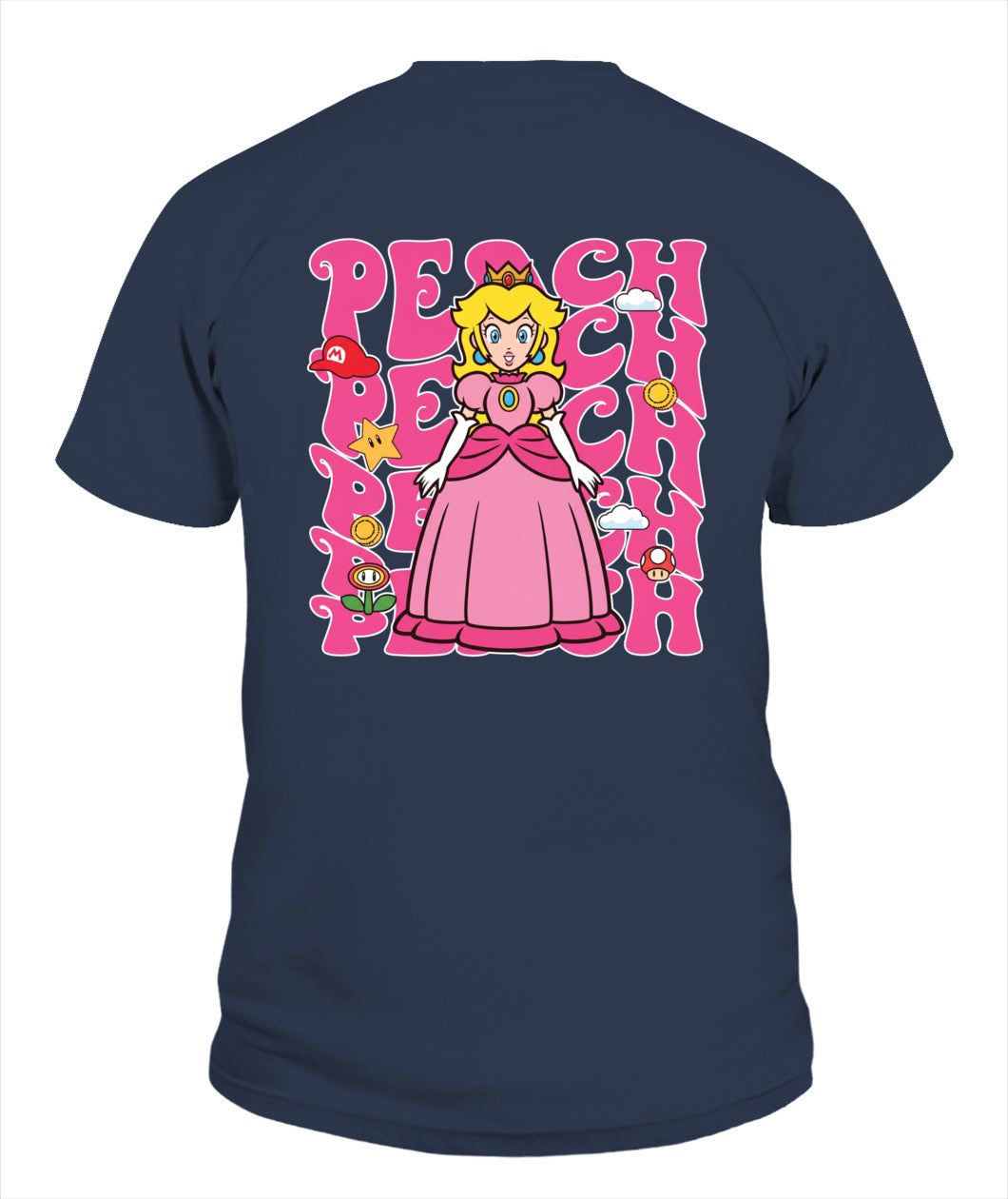 Classic Mario Princess Peach 2-Side Printed Graphic Shirt