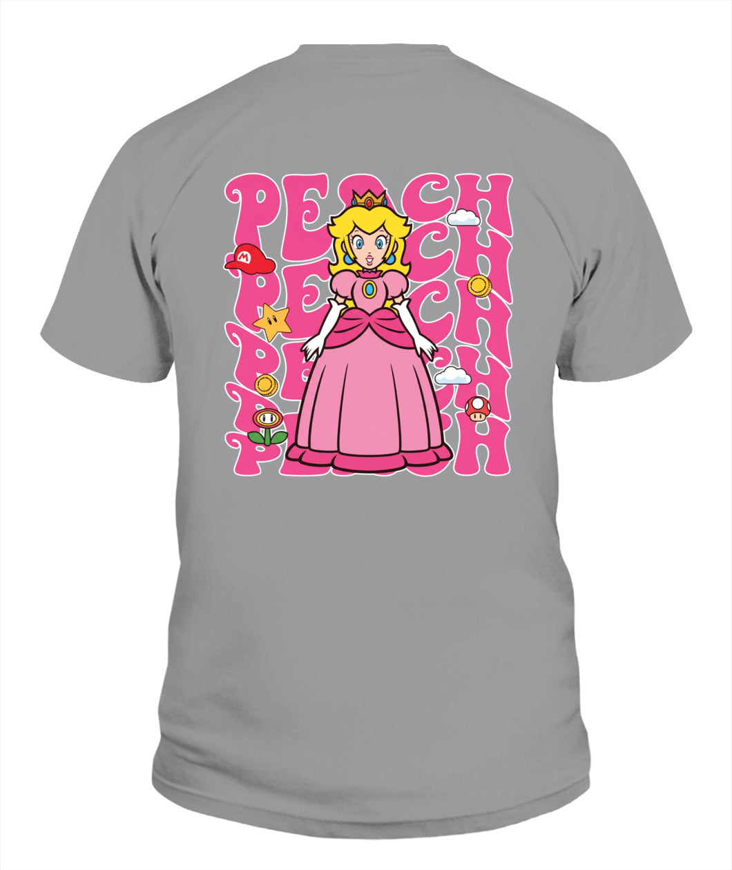 Classic Mario Princess Peach 2-Side Printed Graphic Shirt