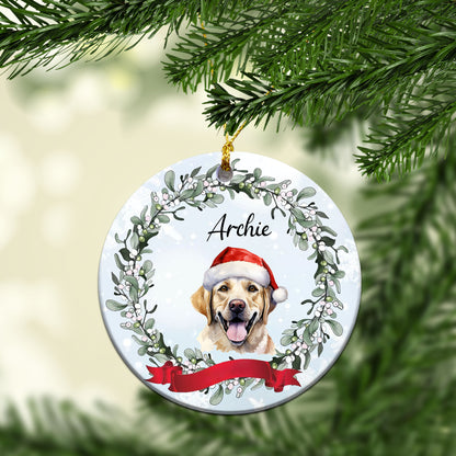 Personalized Pet Christmas Custom Ceramic Ornament