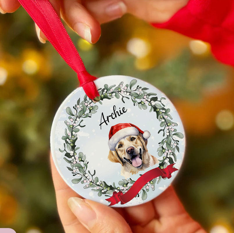 Personalized Pet Christmas Custom Ceramic Ornament