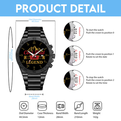 Father's Day Gift For Dad Cool Dad The Man The Myth The Legend Limited Edition Watch