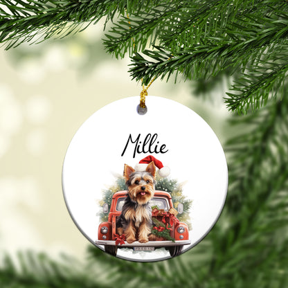 Personalized Dog Car Custom Ceramic Ornament