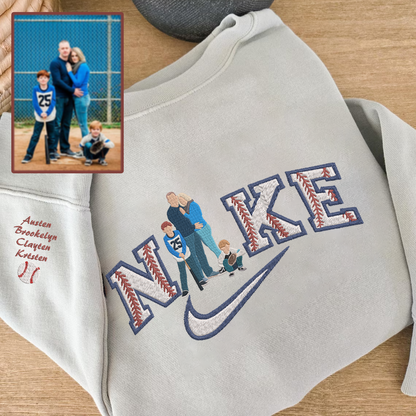 Personalized Embroidered Baseball Hoodie Sweatshirt T-Shirt