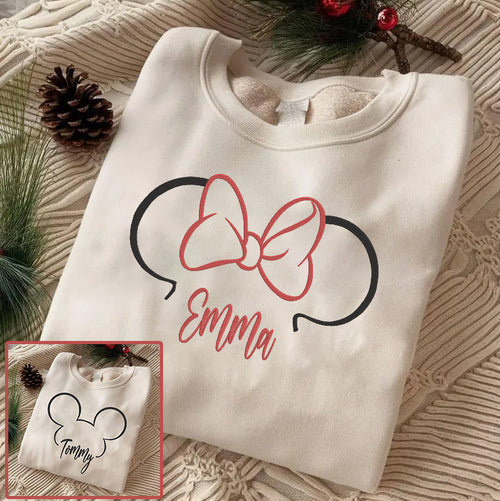 Valentine Personalized Embroidered Couple Hoodie Sweatshirt T-Shirt
