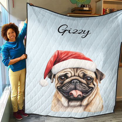 Personalized Pet Christmas Quilt