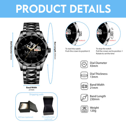Father's Day Gift For Dad Best Dad Silver Mountain Limited Edition Watch