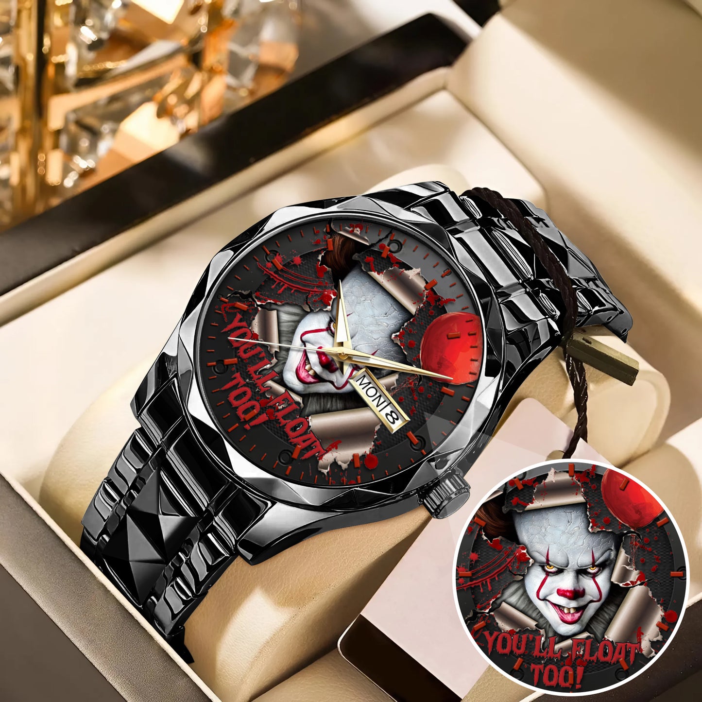 Halloween Horror Movies You'll Float Too Personalized Quartz Watch