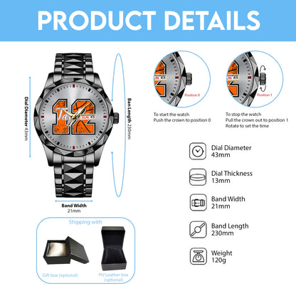 Personalized Basketball Custom Name & Number Watch Father's Day Gift For Him