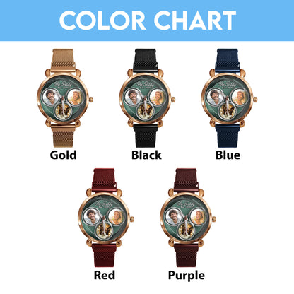 The Daddy Family Photos Mesh Strap Quartz Watch