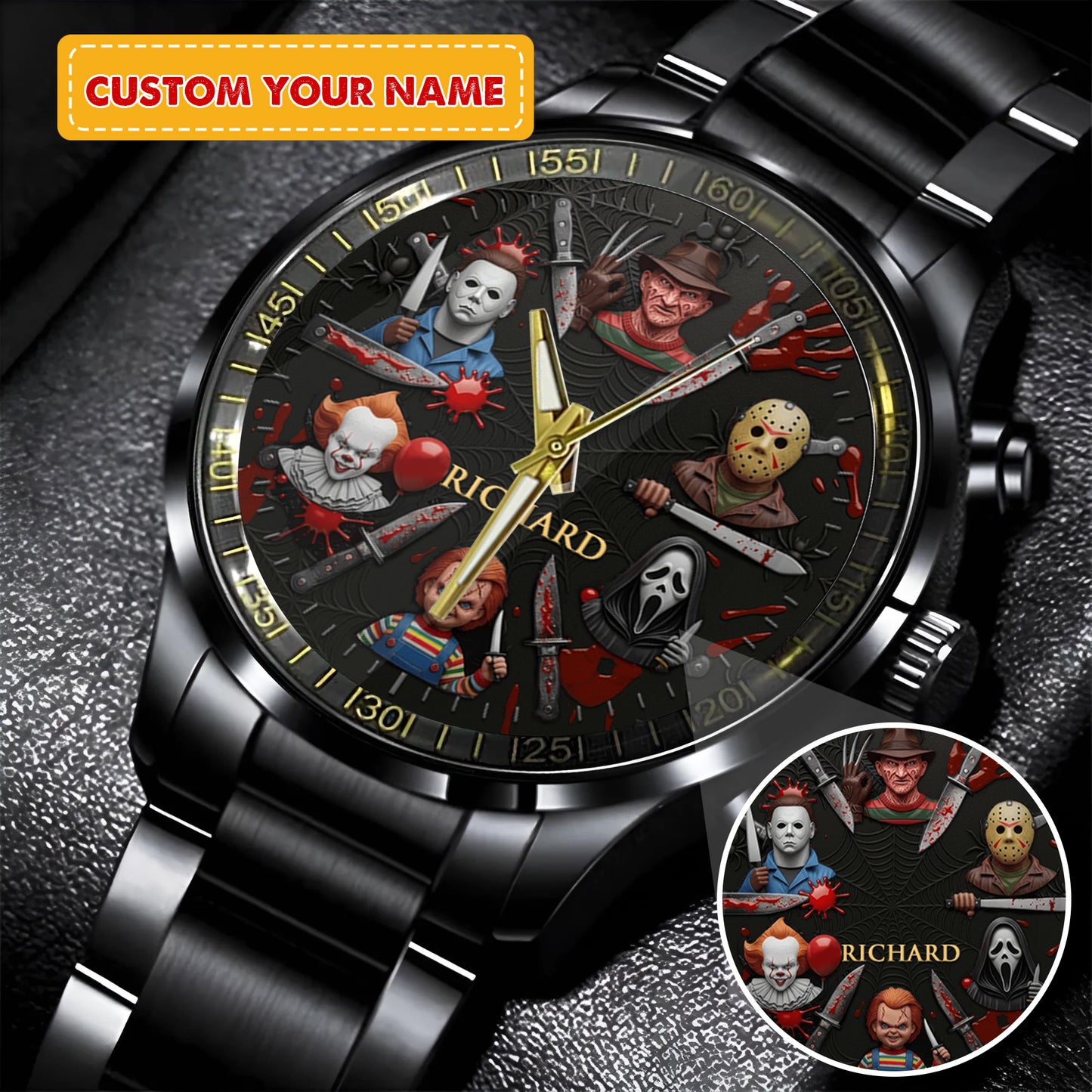 Halloween Horror Movies Personalized Quartz Watch