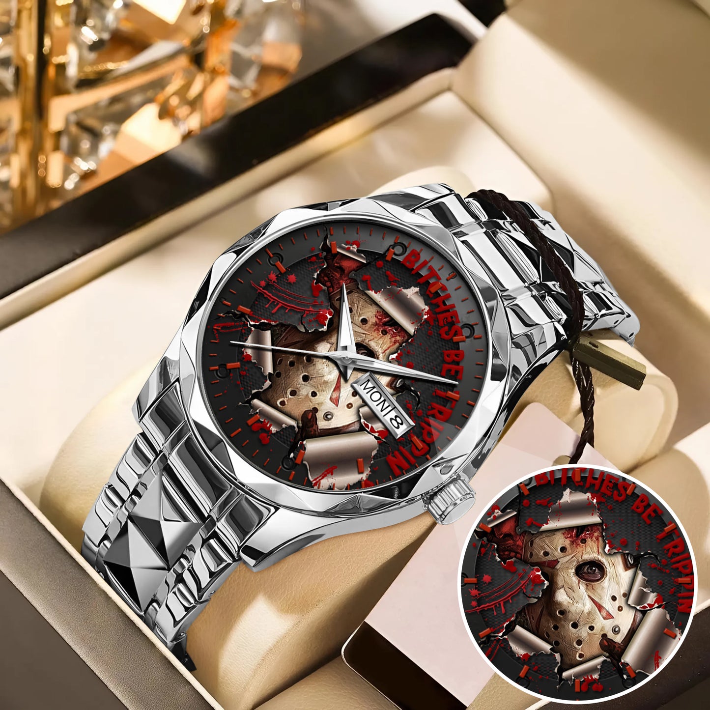 Halloween Horror Movies Bitches Are Trippin Personalized Quartz Watch