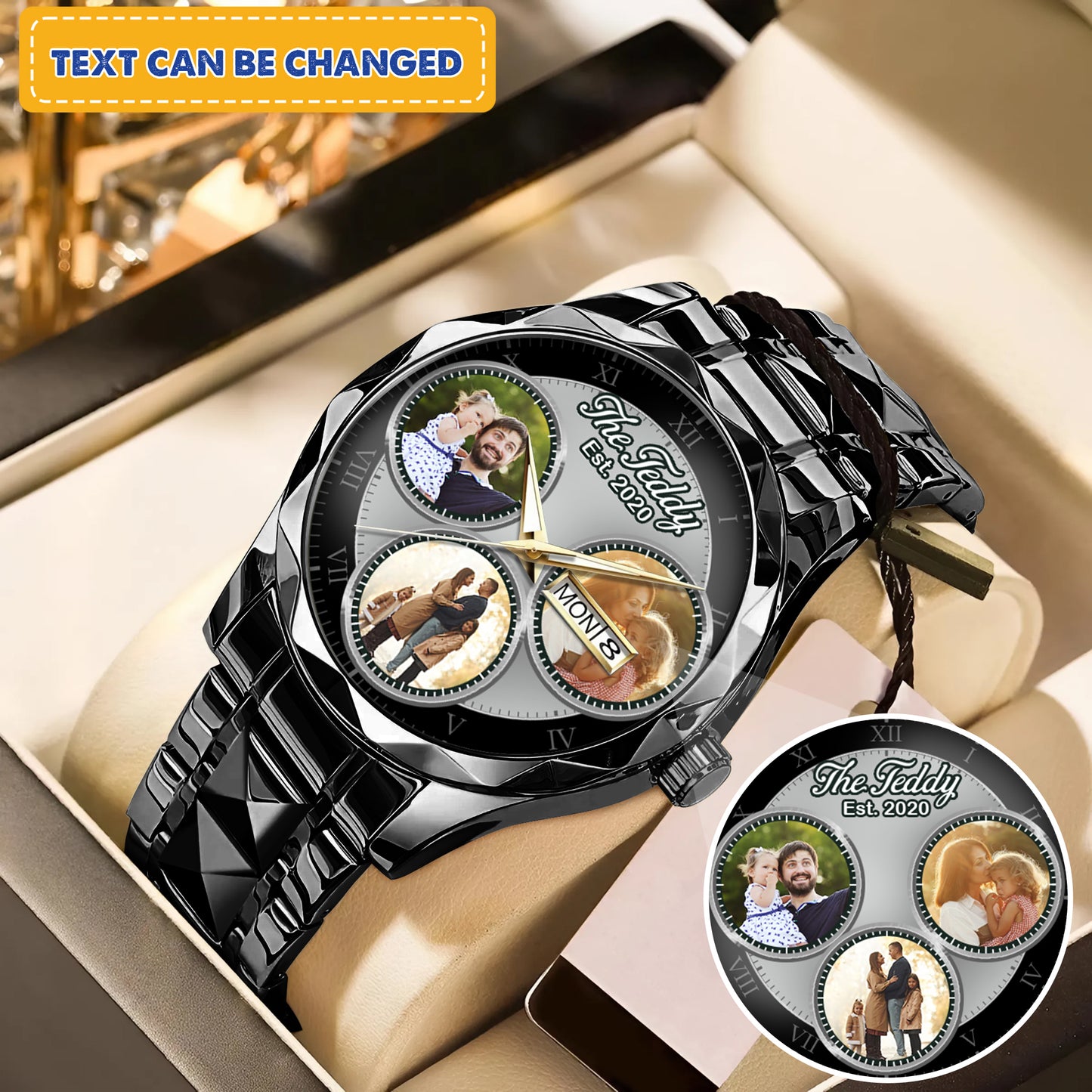 The Daddy Family Personalized Photo Watch
