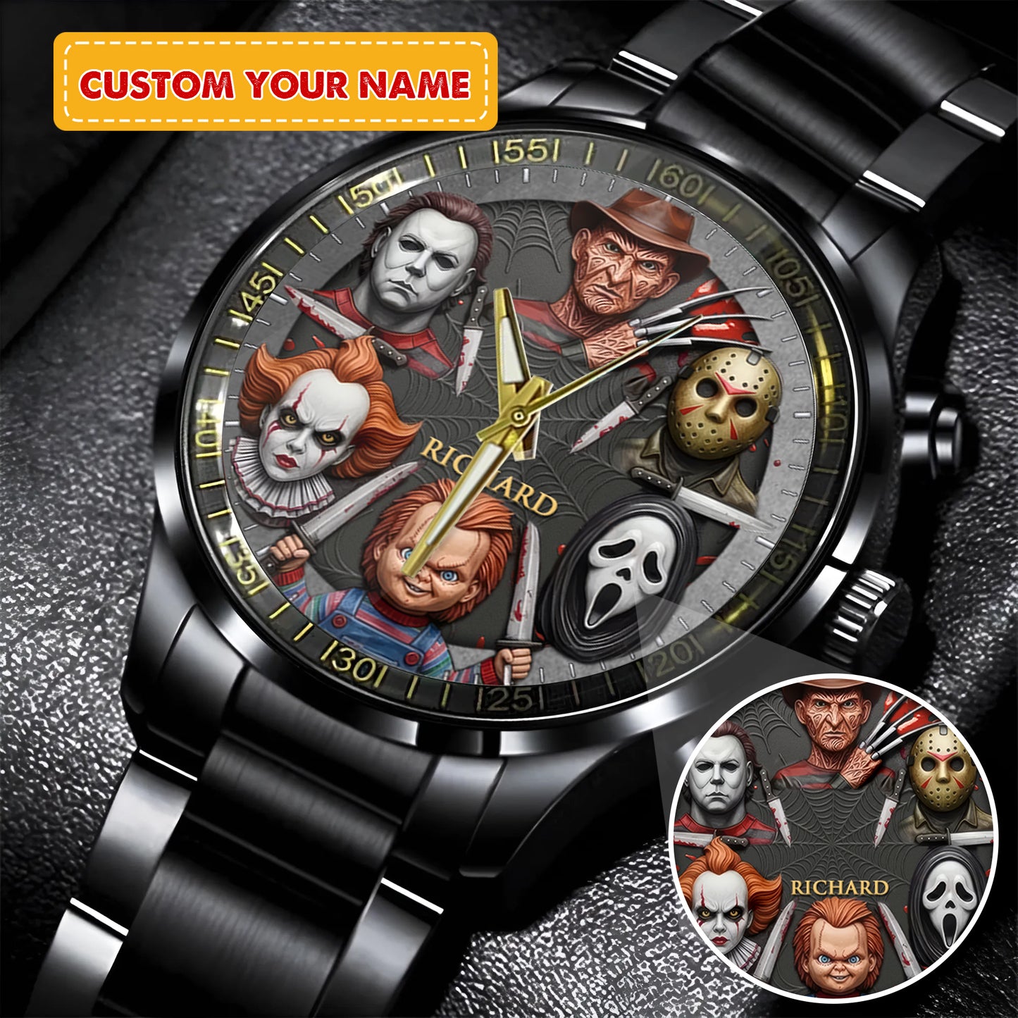 Halloween Horror Movies Personalized Quartz Watch