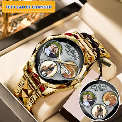 The Daddy Family Personalized Photo Watch