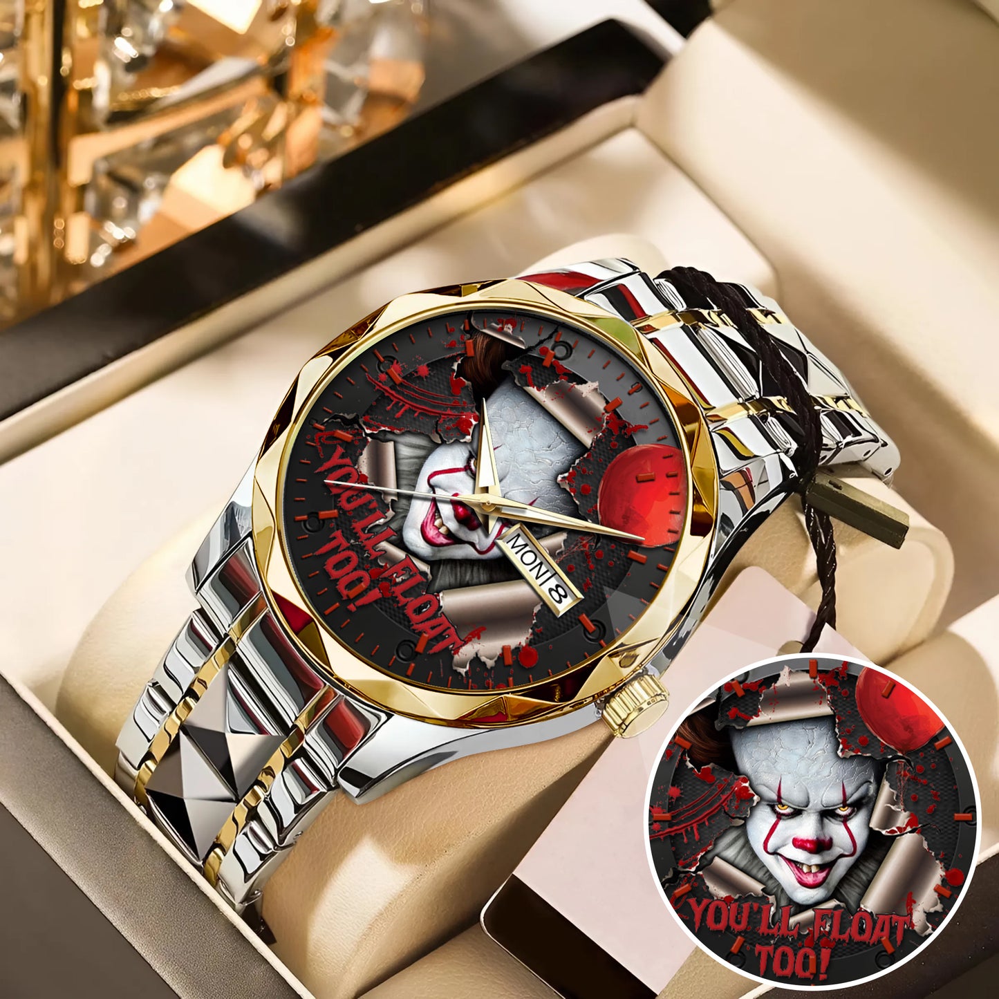 Halloween Horror Movies You'll Float Too Personalized Quartz Watch