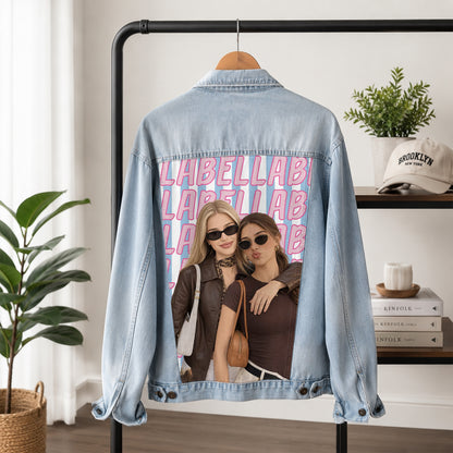 Custom Bestie Photo Denim Jacket