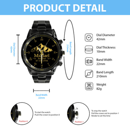 Father's Day Gift For Dad Best Dad Gold Mountain Limited Edition Watch
