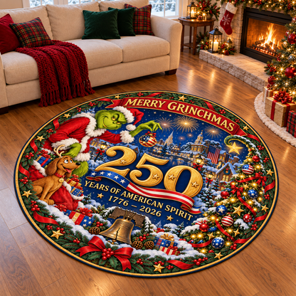 Christmas Grinch 250th USA Anniversary Custom Floor Mat