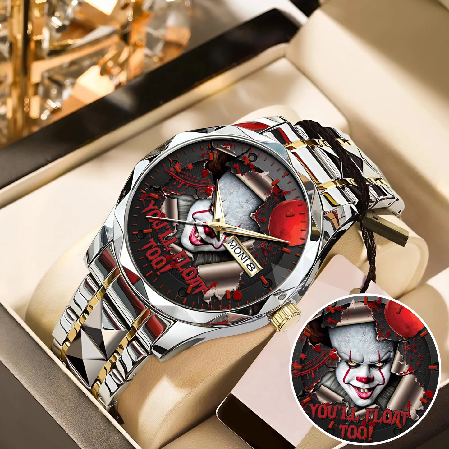 Halloween Horror Movies You'll Float Too Personalized Quartz Watch