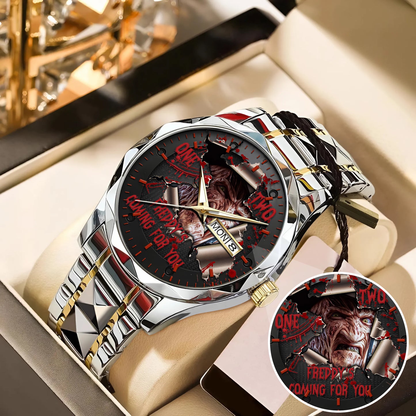Halloween Horror Movies Freddy's Coming For You Personalized Quartz Watch