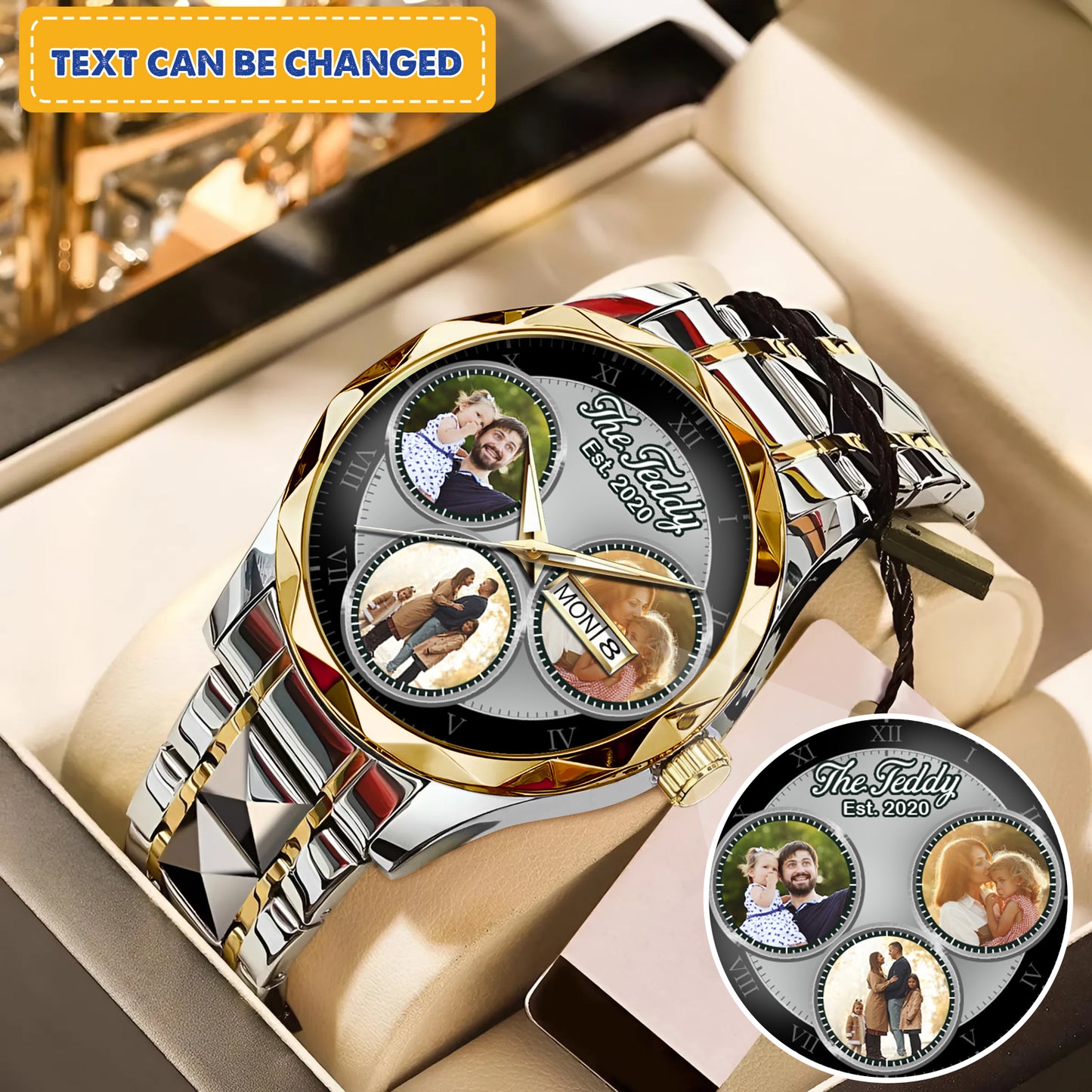 The Daddy Family Personalized Photo Watch