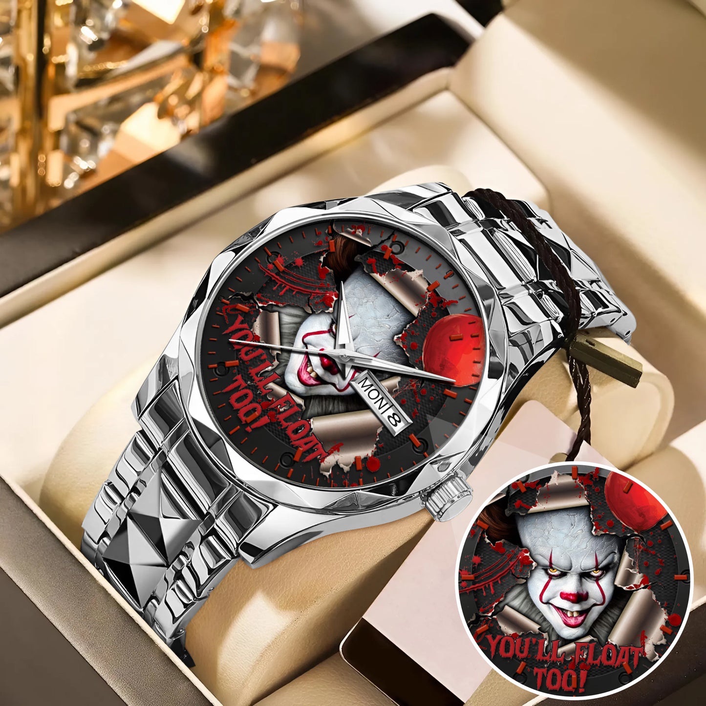 Halloween Horror Movies You'll Float Too Personalized Quartz Watch