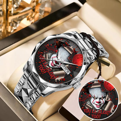 Halloween Horror Movies You'll Float Too Personalized Quartz Watch
