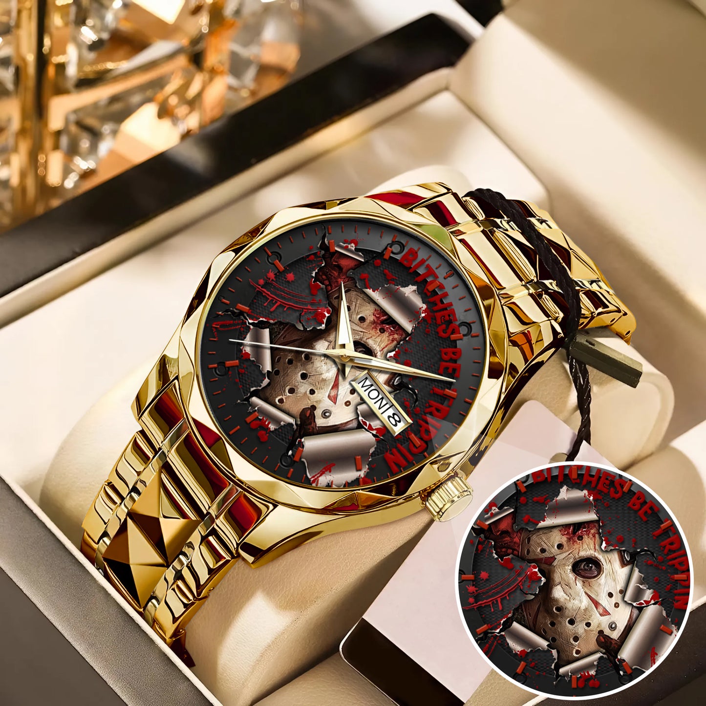 Halloween Horror Movies Bitches Are Trippin Personalized Quartz Watch