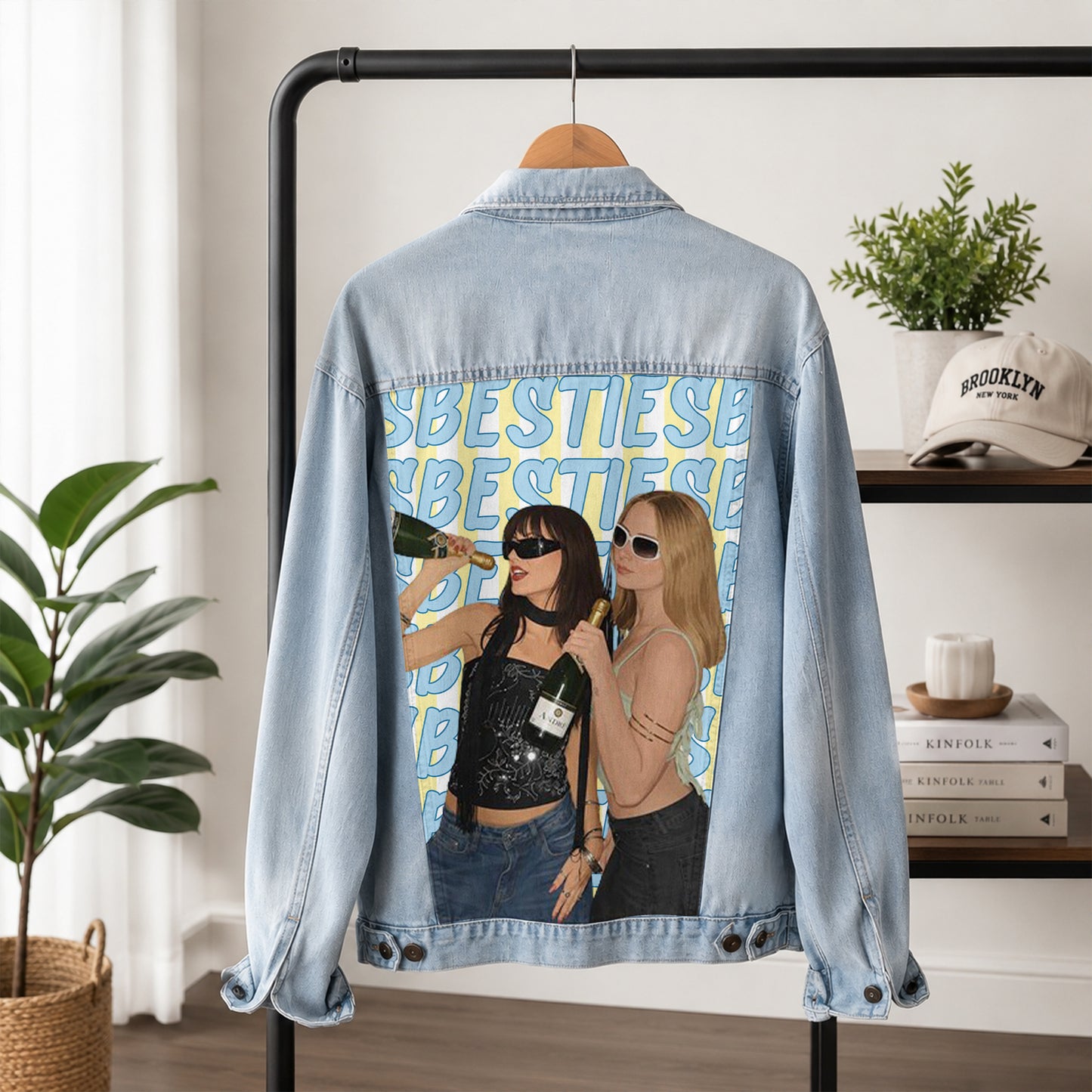 Custom Bestie Photo Denim Jacket