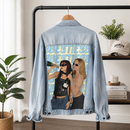 Custom Bestie Photo Denim Jacket