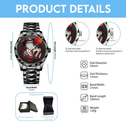 Halloween Horror Movies You'll Float Too Personalized Quartz Watch