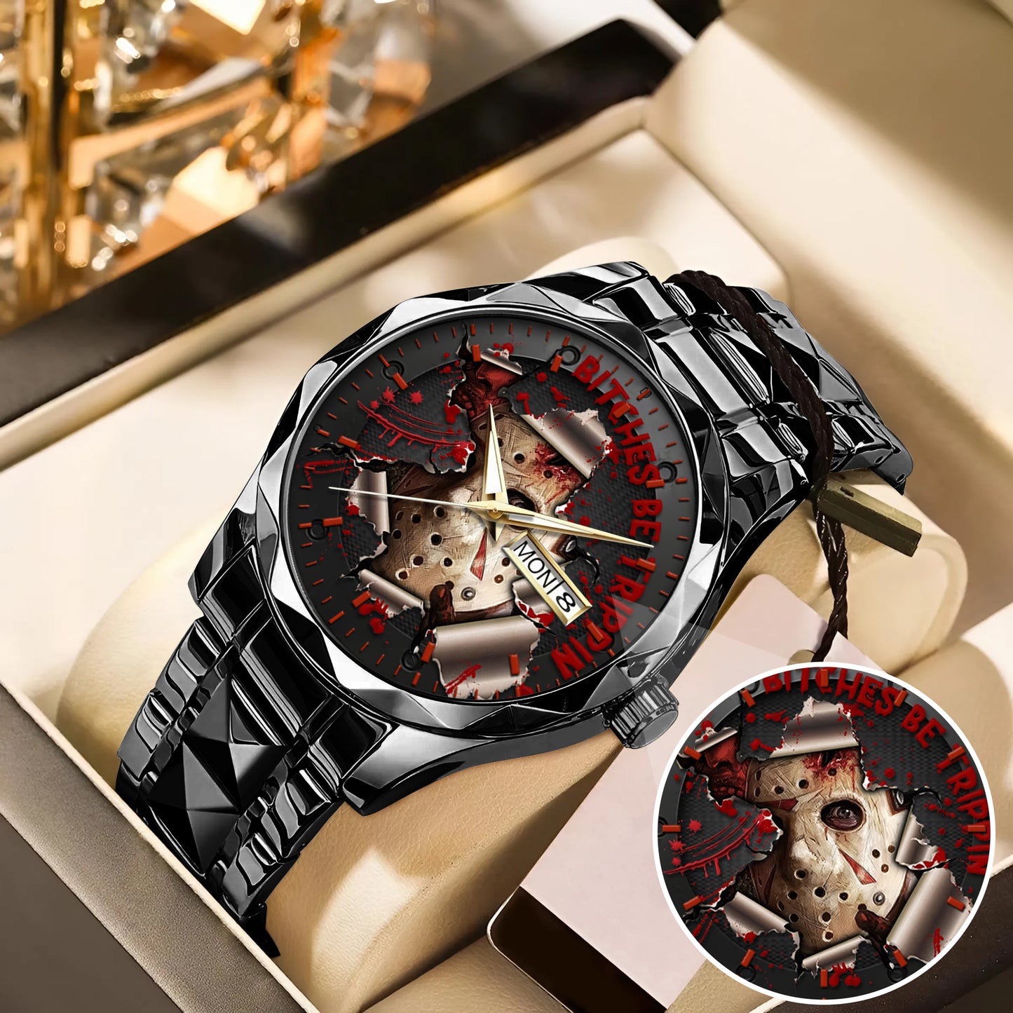 Halloween Horror Movies Bitches Are Trippin Personalized Quartz Watch