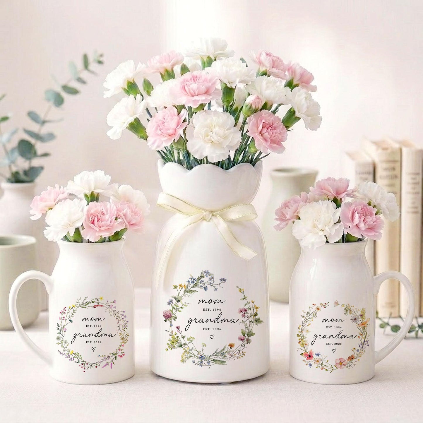 New Grandma Flower Vase, First Time Grandma Gift, Mothers Day Gift, Flower Vase for Nana, Pregnancy Announcement, Gift for Mom,Birthday Gift