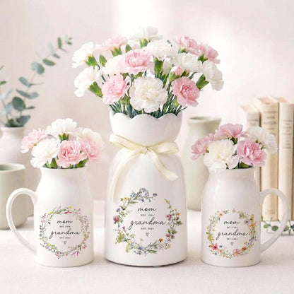 New Grandma Flower Vase, First Time Grandma Gift, Mothers Day Gift, Flower Vase for Nana, Pregnancy Announcement, Gift for Mom,Birthday Gift