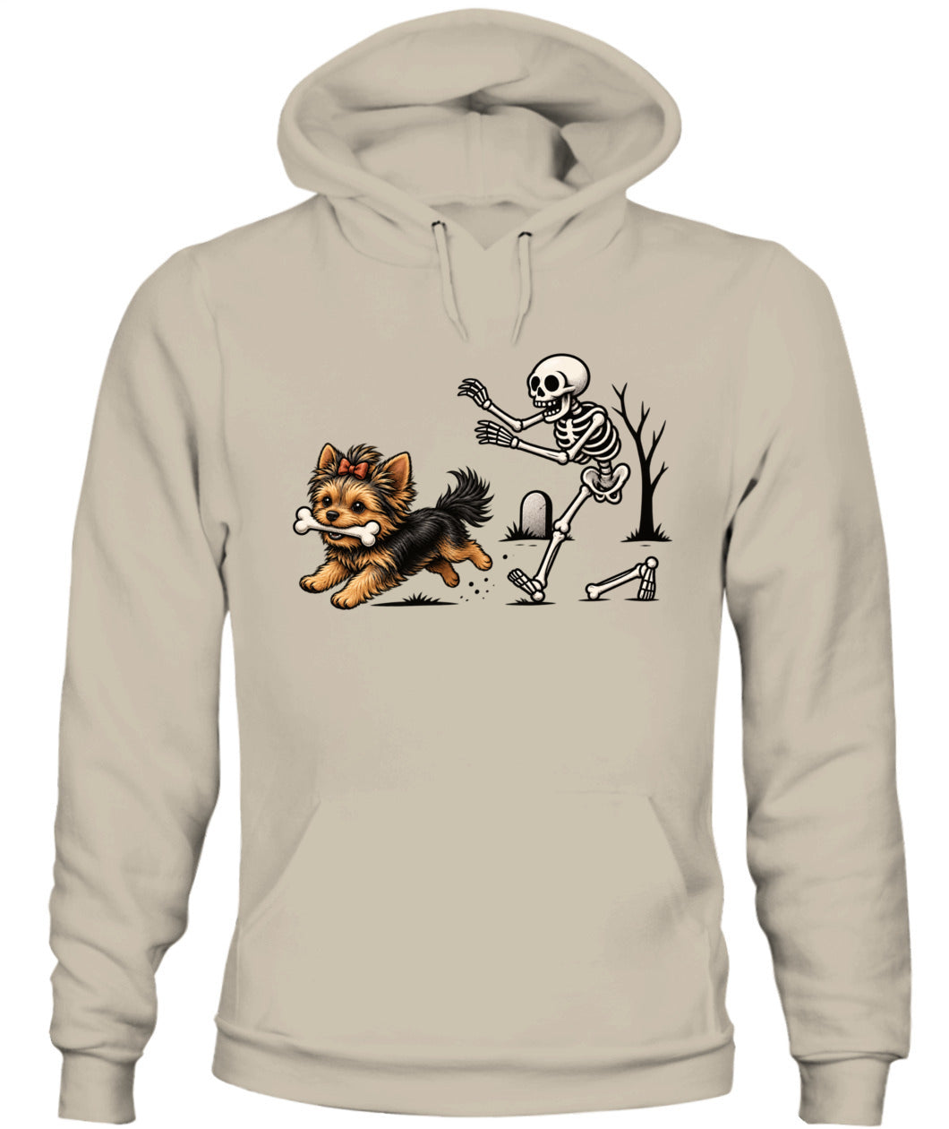 Halloween Dog & Skeleton Printed Graphic Sweatshirt T-Shirt