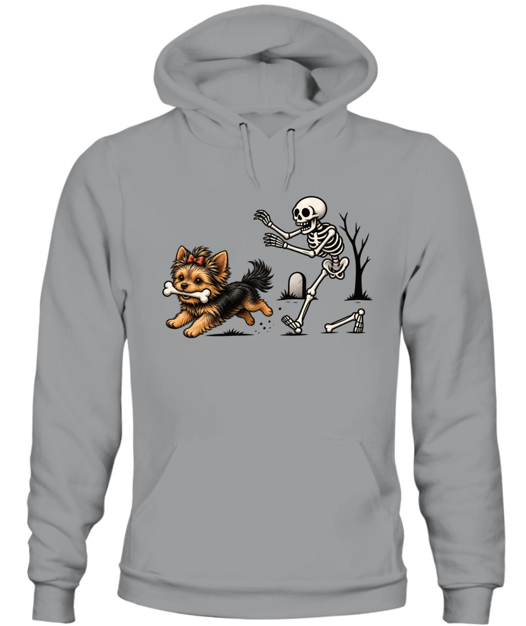 Halloween Dog & Skeleton Printed Graphic Sweatshirt T-Shirt