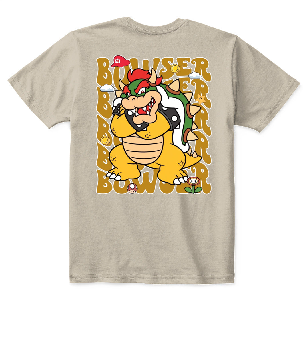 Classic Mario Browser 2-Side Printed Graphic Shirt