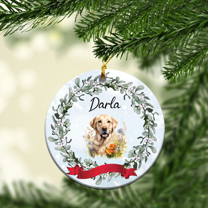 Personalized Pet flower Custom Ceramic Ornament