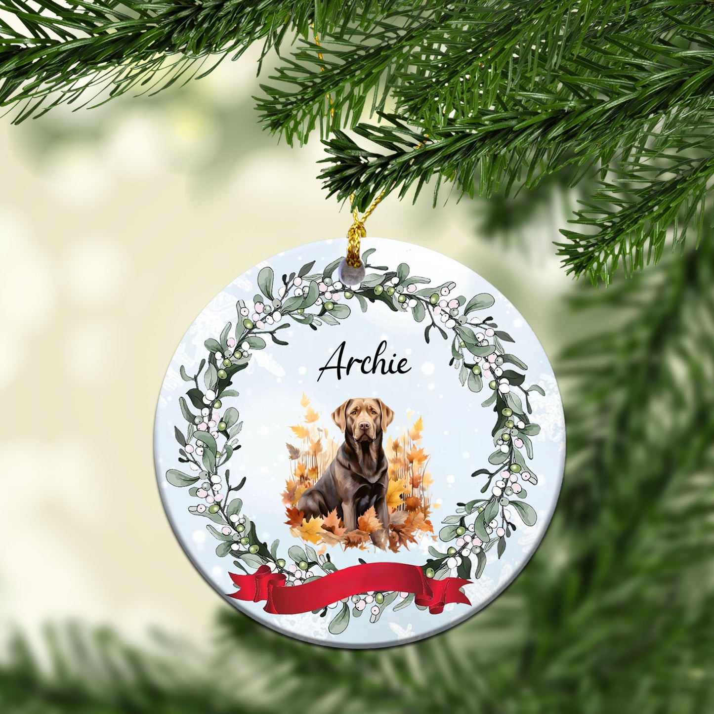 Personalized Pet autum Custom Ceramic Ornament