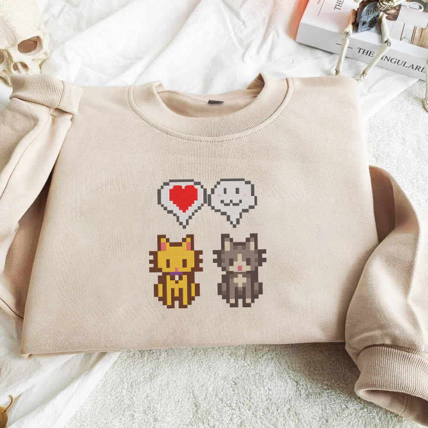 Embroidered Game SV Cat Hoodie Sweatshirt T-Shirt