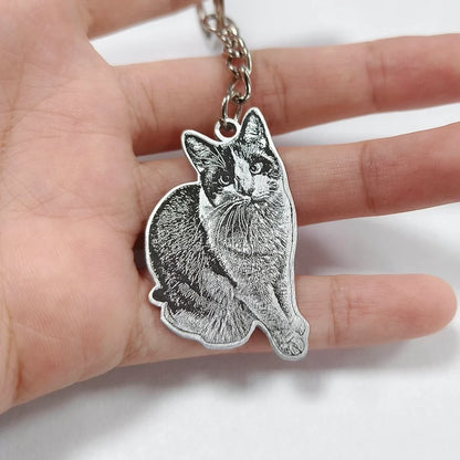 Custom Pet Portrait Keychain